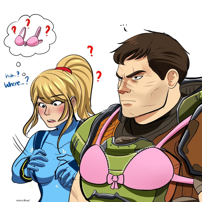  , , Doomguy, Samus Aran, Doom, Metroid, 