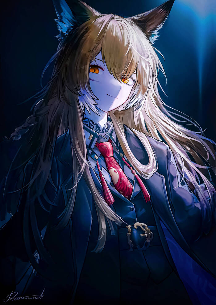  Anime Art, , Vulpisfoglia (Arknights), Arknights, Runamoment, Animal Ears, 