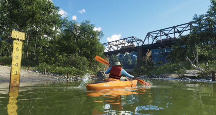Шкала уровня воды. Тоже очень жирный намек на природные катаклизмы