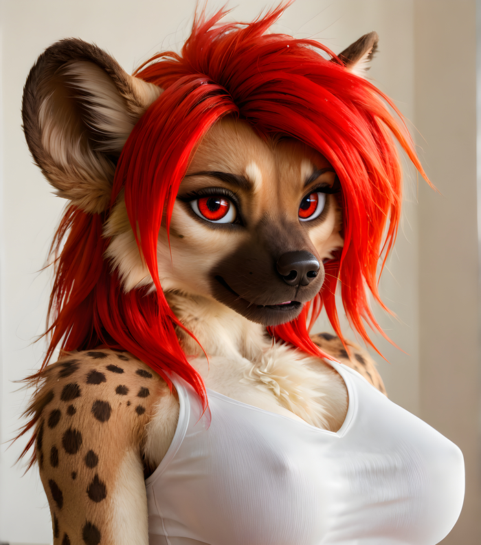    Wolfmks #1421 ,  , Furry Art, Furry hyena, Stable diffusion 3, 