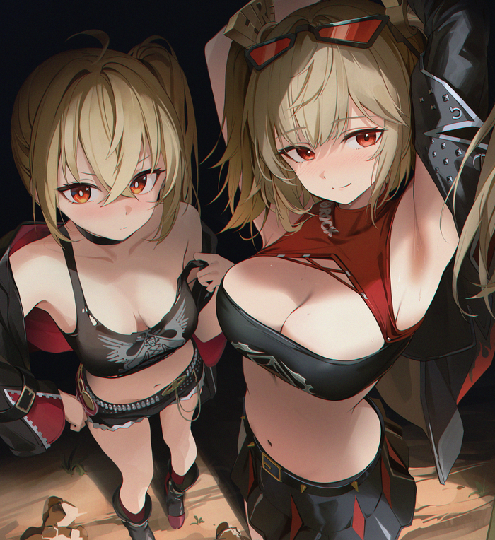 Lucy  Burnice , Anime Art, Zenless Zone Zero, Lucy (Zenless Zone Zero), Burnice White (zzz), , , , , Re0n, 