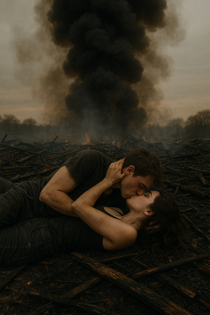 Картина Репина: "Бывший муж и деревенская девка ебутся на пепелище назло обманутой жене"