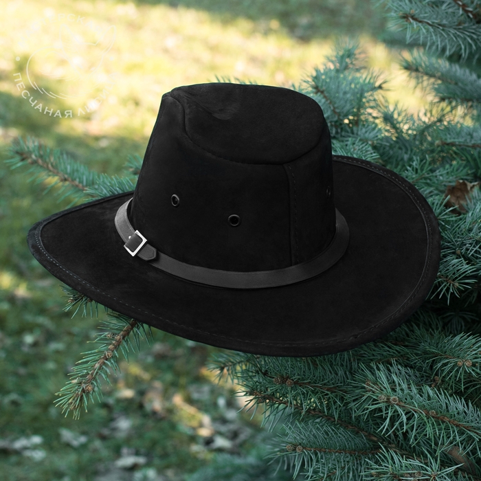 кожаная шляпа: черный стетсон