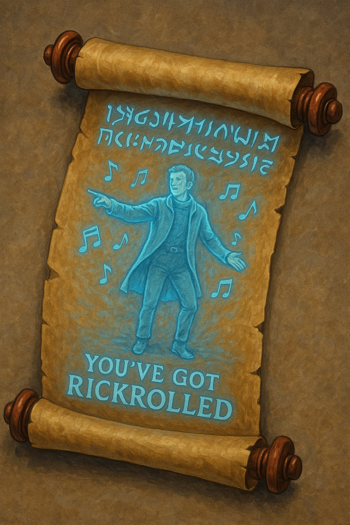 Scroll of Rickroll Dungeons & Dragons, , DnD 5, , , , 