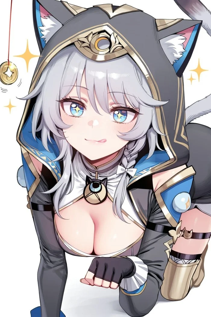 Кiшка Аниме, Anime Art, Animal Ears, Honkai: Star Rail, Cipher (Honkai: Star Rail)