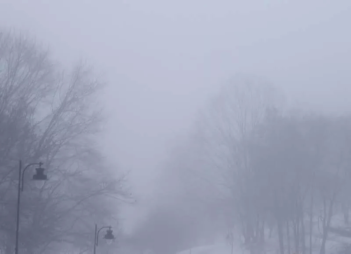 Зимний туман в Киеве