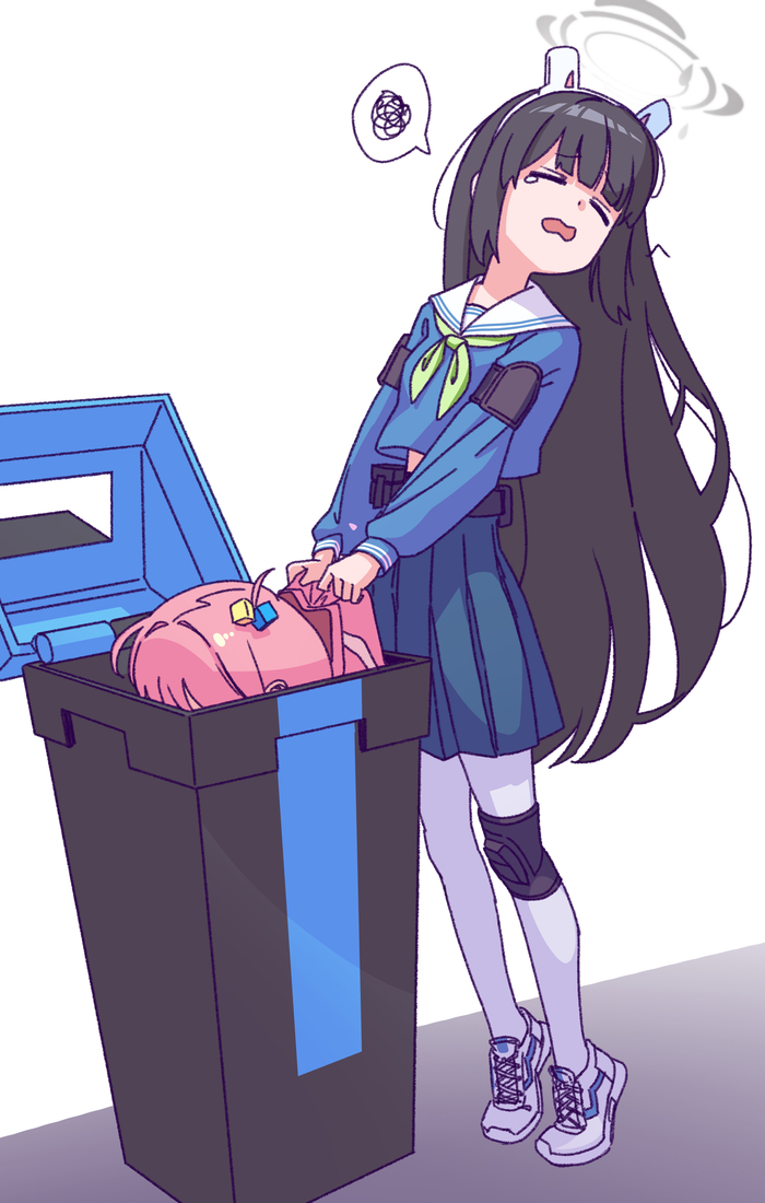 ! Blue Archive, Bocchi the Rock!, Kasumizawa Miyu, Gotou Hitori, Anime Art, Game Art, , , 