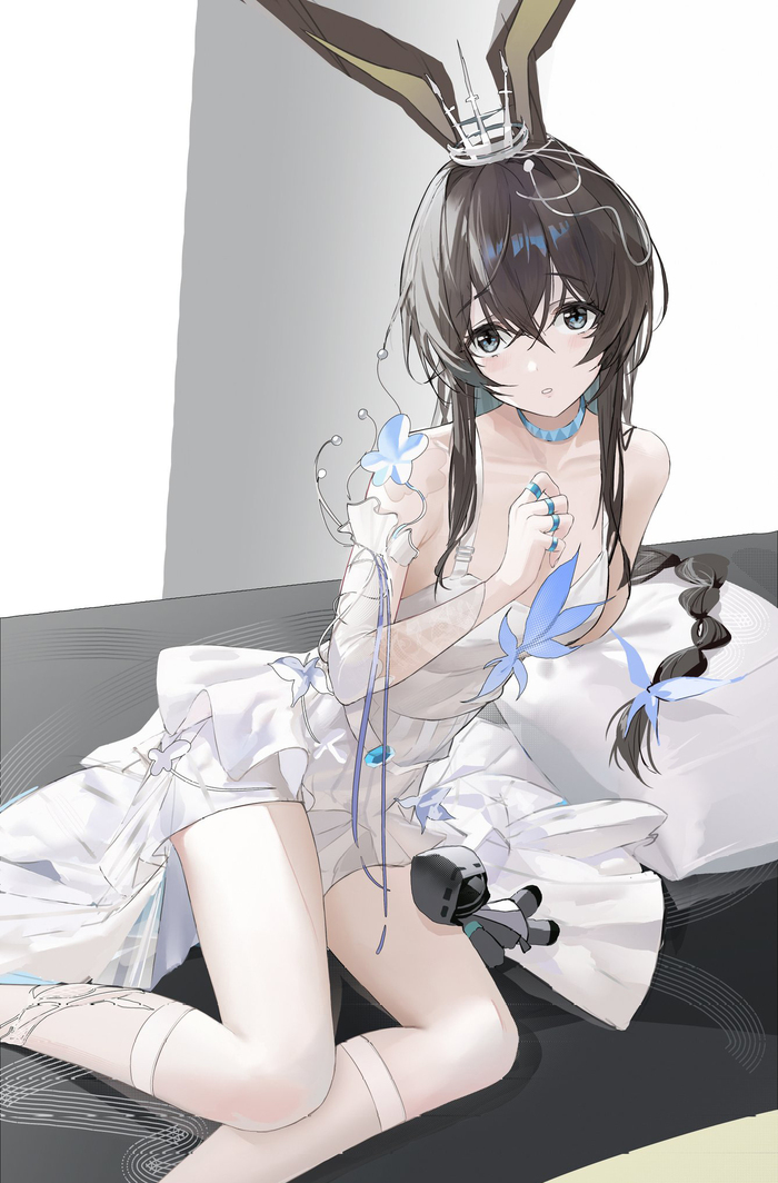 Amiya Anime Art, , Arknights, Amiya, Animal Ears