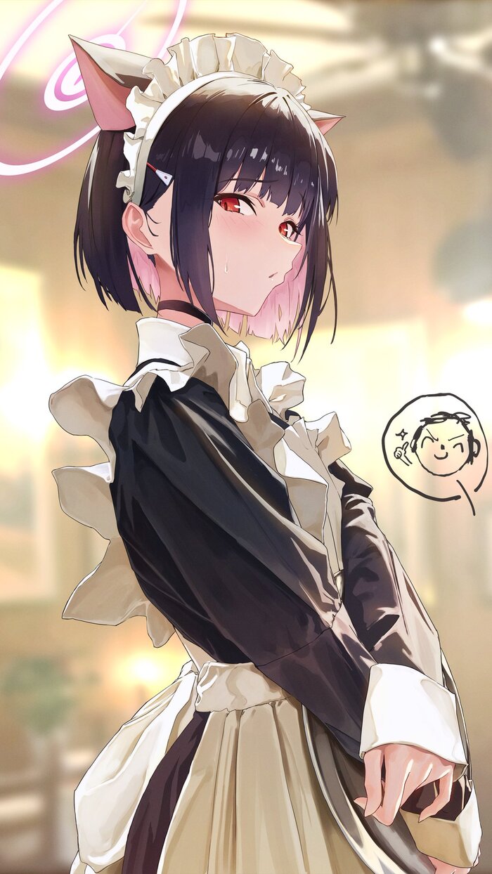 Kazusa , Anime Art, Blue Archive, Kyouyama Kazusa, Animal Ears, 
