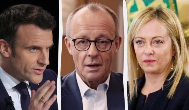 FT: Мерц попытался уладить конфликт между Мелони и Макроном из-за Украины