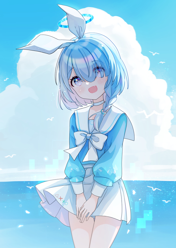 Arona Anime Art, , Blue Archive, Arona, Loli,  