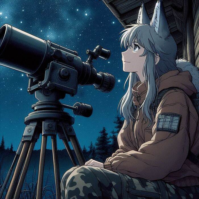 Хельга и искусство тишины Арты нейросетей, Аниме, Anime Art, Арт, Нейронные сети, Девушки, Кицунэ, Animal Ears, Хвост, Original Character, Река, Тайга, Ginger & White, Длиннопост