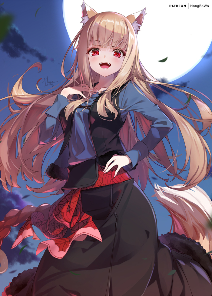 Anime Art, , Spice and Wolf, Holo, Pixiv, Animal Ears