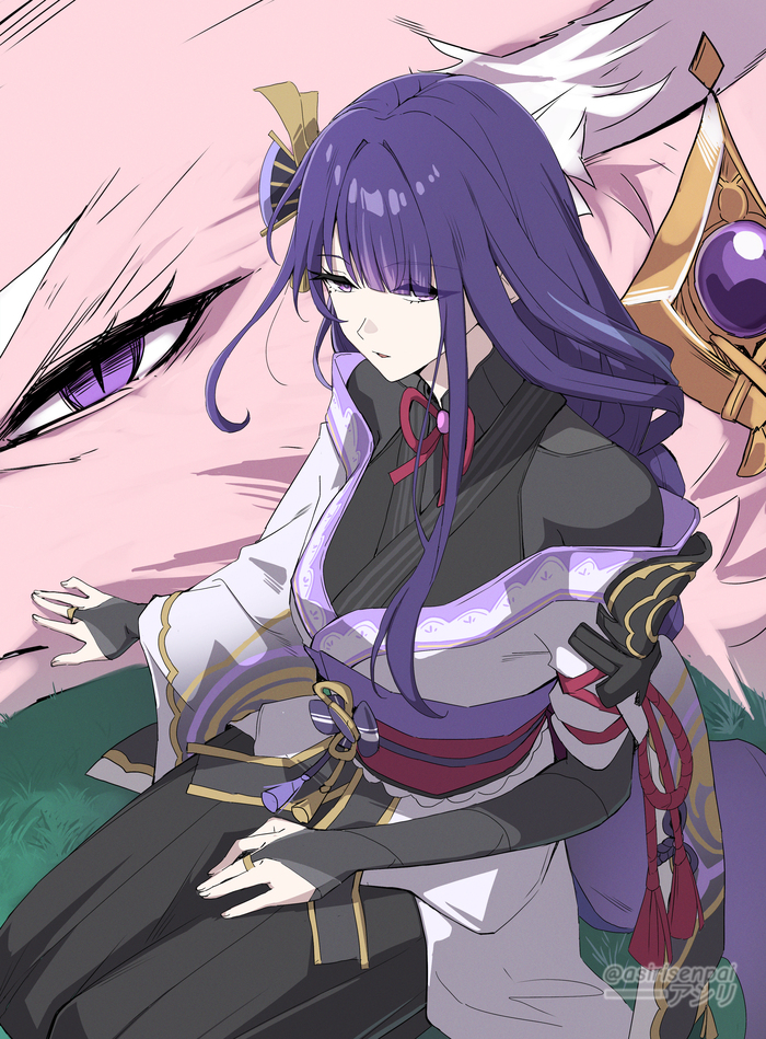    ,   Genshin Impact, , Pixiv, Anime Art, Asiri senpai, Raiden Shogun (Genshin Impact), Yae Miko (Genshin Impact)