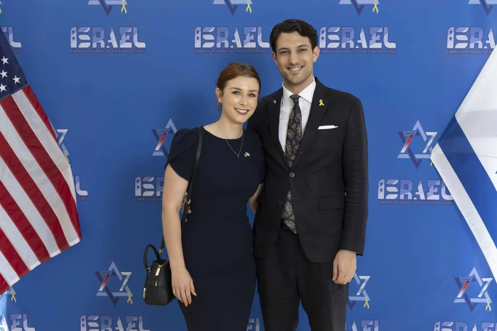 The Israeli Embassy posted a photo of the two victims of the shooting outside the Jewish Capital Museum in Washington, D.C. on the night of May 21, 2025. Sarah Lynn Milgrim and Yaron Lischinsky were employees at the embassy.