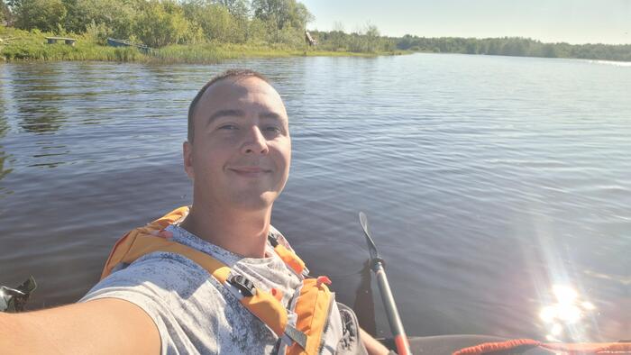 Моё первое селфи на Волге! Наконец-то в пути!