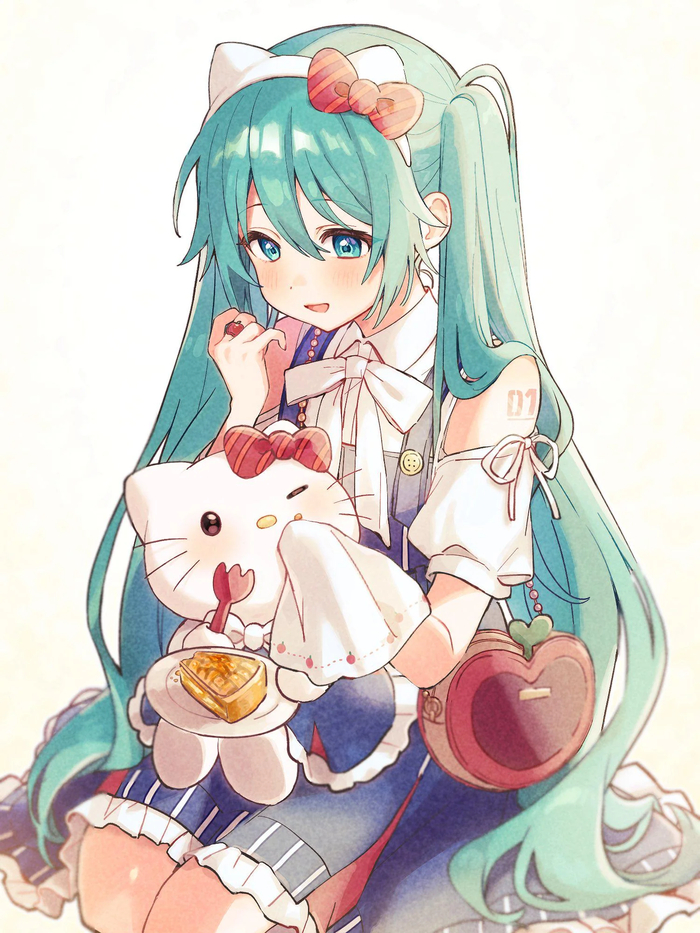 Hatsune Miku #290 , Anime Art, Hatsune Miku, , Hello Kitty, 