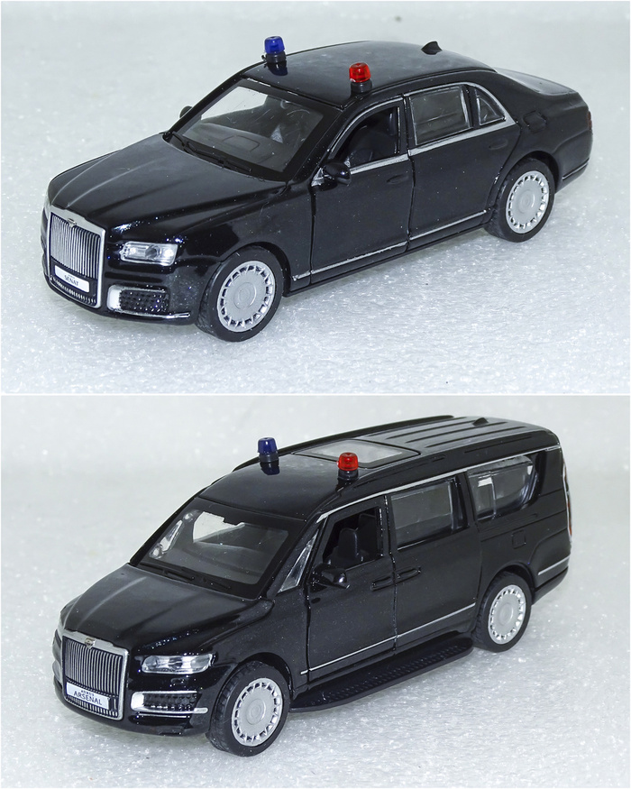 Рис. 3. Модели автомобилей Аурус «Сенат» и Аурус «Арсенал» от «Технопарк»