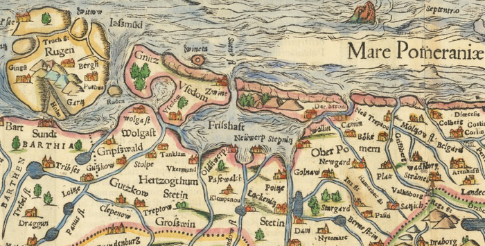 ,        Pomerania XIII Nova Tabula. 1552. Sebastian Munster    .
