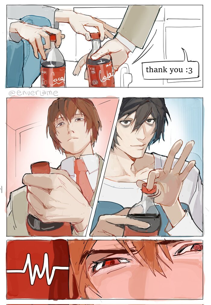 , Anime Art, , Death Note, Coca-Cola,  , , Light Yagami, L Lawliet