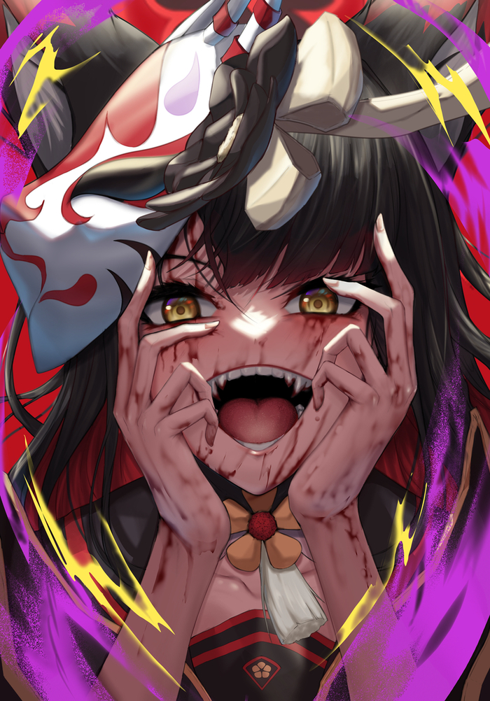    ,     , Anime Art, Blue Archive, Kosaka Wakamo, Animal Ears, 
