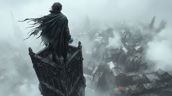 Вакс в туманном плаще наблюдает за Эленделем