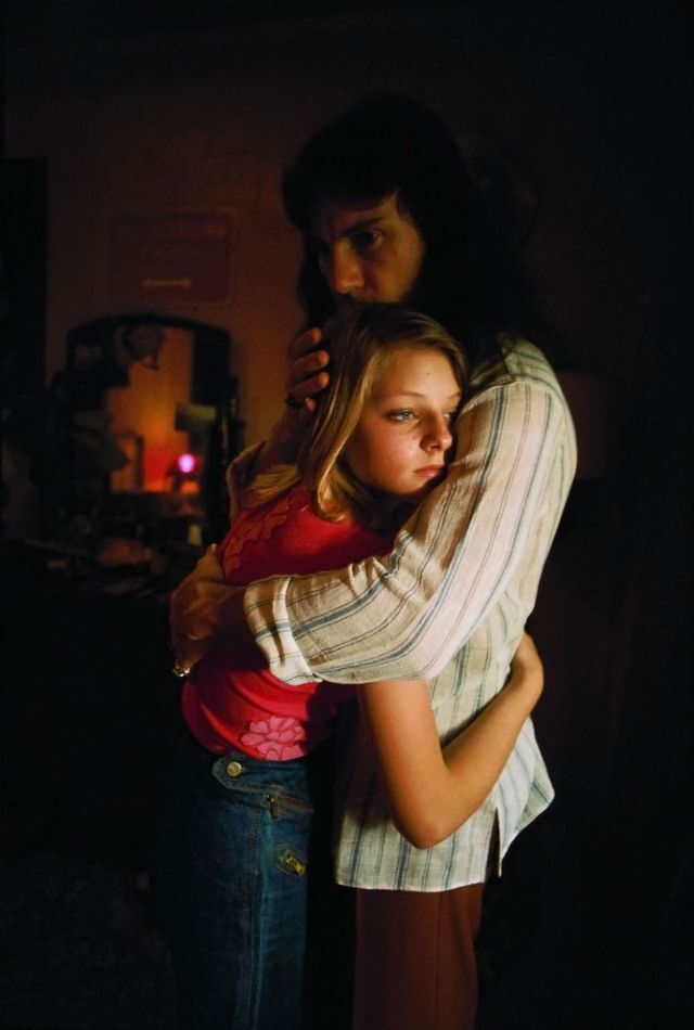 Джоди Фостер и Харви Кейтель на съёмках "Таксист", 1976 г.