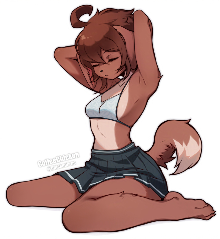 Girls , , , Furry Dog, Furry Cow, Coffeechicken, 