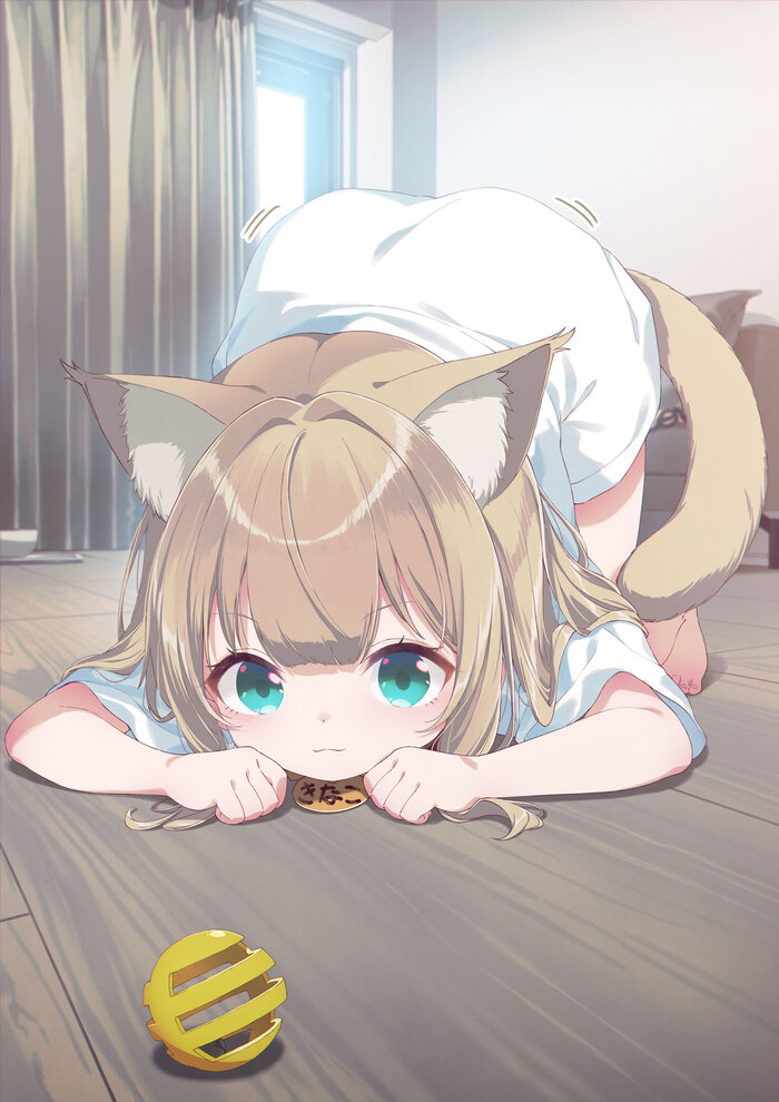  ! 40hara, , , Anime Art, Kinako, Animal Ears, 