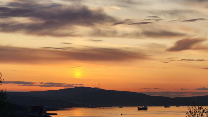 Полярный день в городе Кандалакша