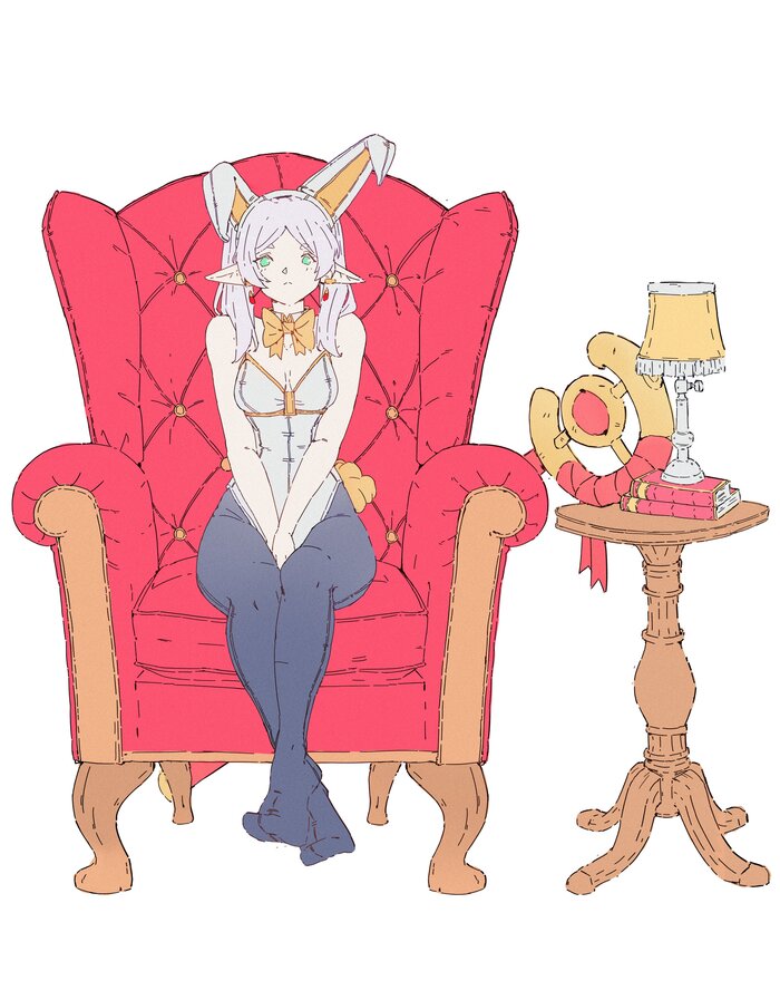    , Anime Art, Frieren, Sousou no Frieren, Bunnysuit