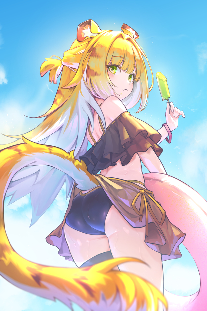 Ju fufu #001 , Anime Art, Zenless Zone Zero, Ju Fufu (zzz), , Animal Ears, , ,  , ,  , ,  