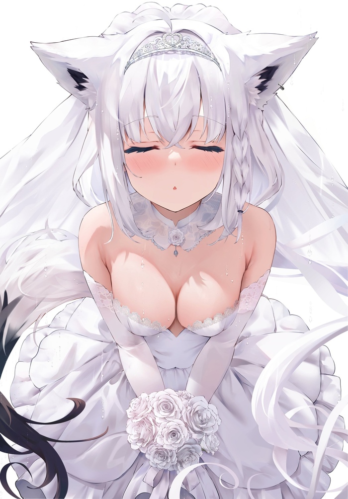 Fubuki , Anime Art, Animal Ears, Shirakami Fubuki, Hololive, Virtual YouTuber