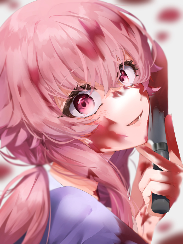 Yuno Anime Art, , Mirai Nikki, Yuno Gasai, , Pixiv, , 