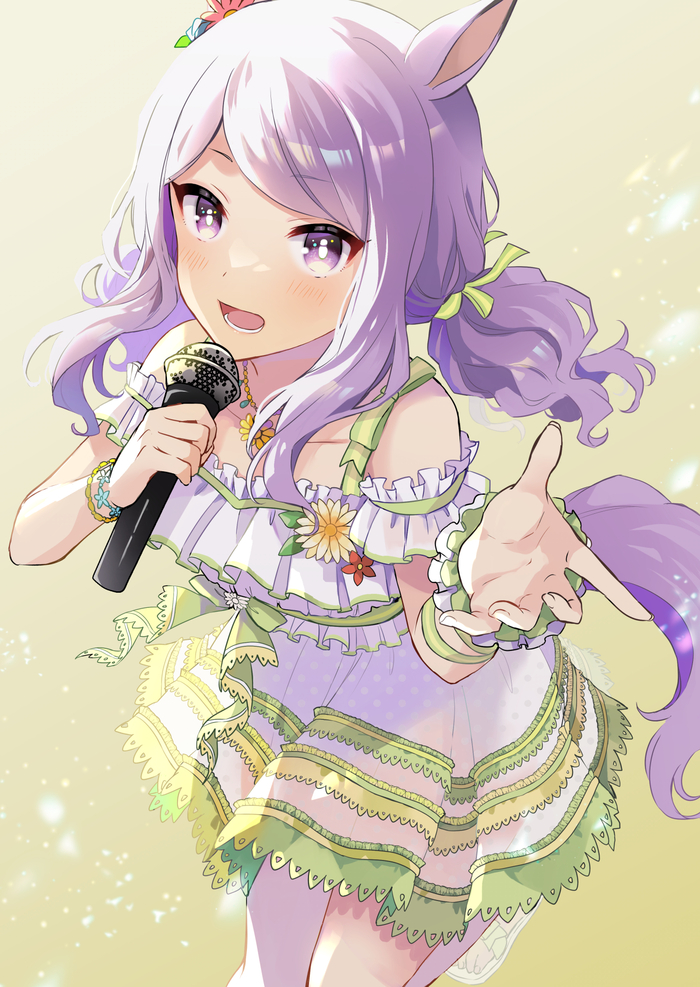 Mejiro McQueen , Anime Art, Uma Musume Pretty Derby, Mejiro McQueen, Animal Ears, 