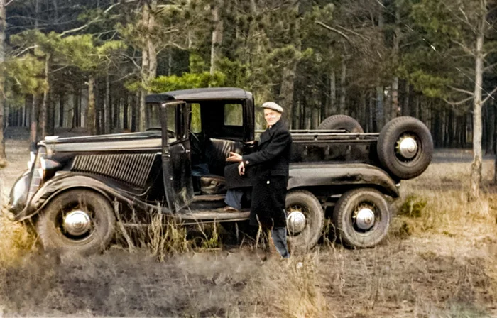 Интересные и местами забавные снимки на автомобильную тематику. 20 раскрашенных фотографий из ХХ века, часть VI История автомобилей, Электромобиль, Ретроавтомобиль, Авто, Автомобилисты, Машина, Фотография, Старое фото, Колоризация, Длиннопост