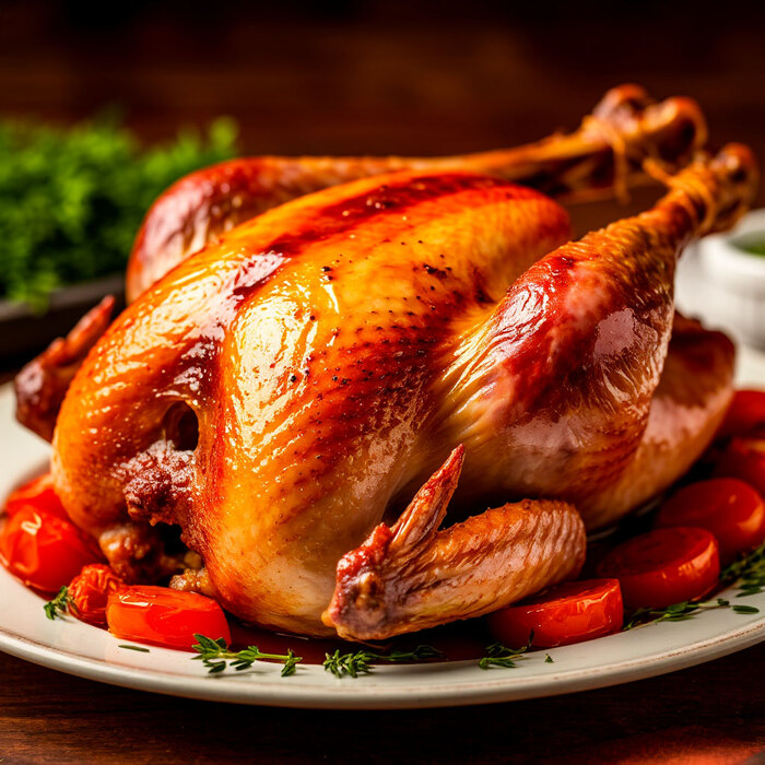 Жаренная целиком курочка