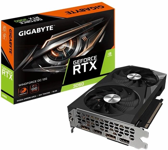 Видеокарта Gigabyte RTX 3060 WINDFORCE OC 12GB