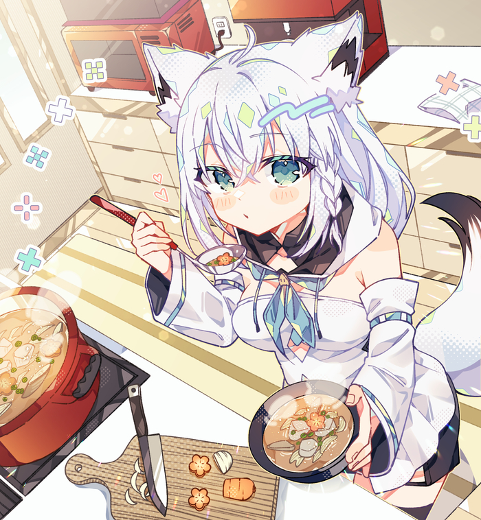 Shirakami Fubuki #010 , Anime Art, Hololive, Shirakami Fubuki, , Animal Ears, , , , 