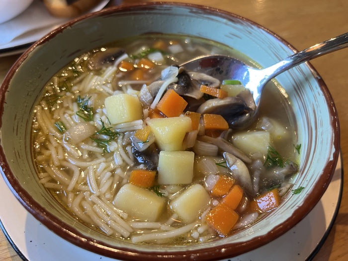 Суп-лапша грибная