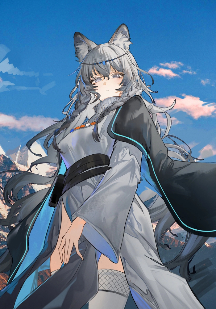Pramanix , Anime Art, Animal Ears, Pramanix, Arknights