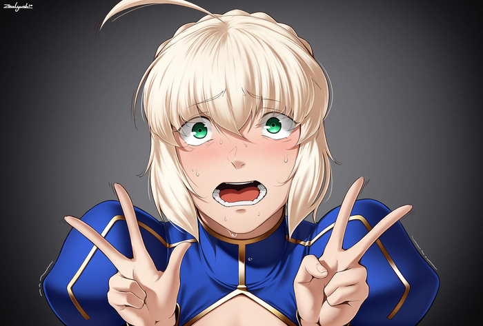     Zealyush, , , Anime Art, Fate, Fate-stay Night, Artoria Pendragon, Chainsaw Man, Kobeni Higashiyama