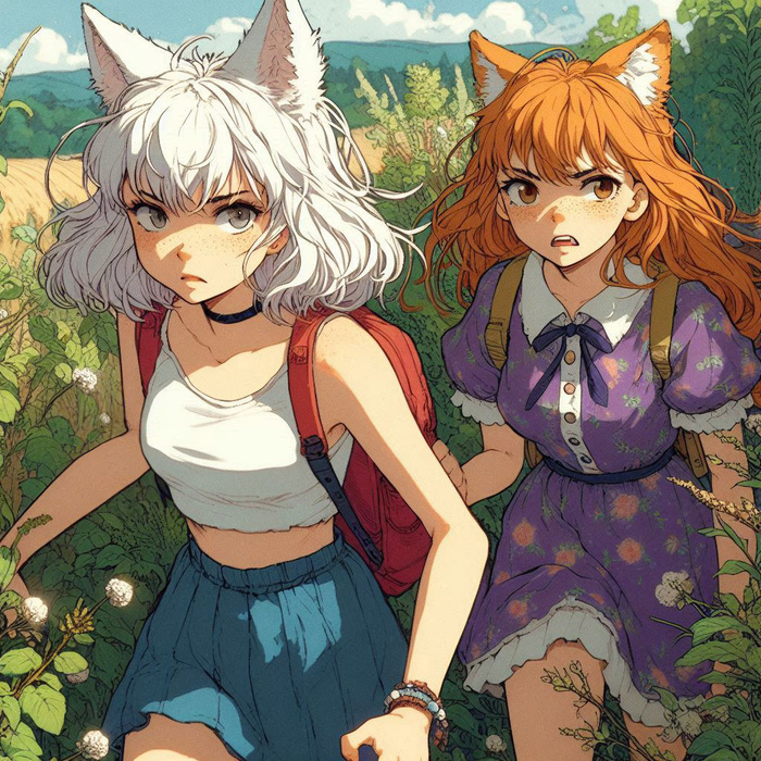  ! e02 -    , , Anime Art,  , , , Original Character, , Animal Ears, , , , , , , Ginger & White, 