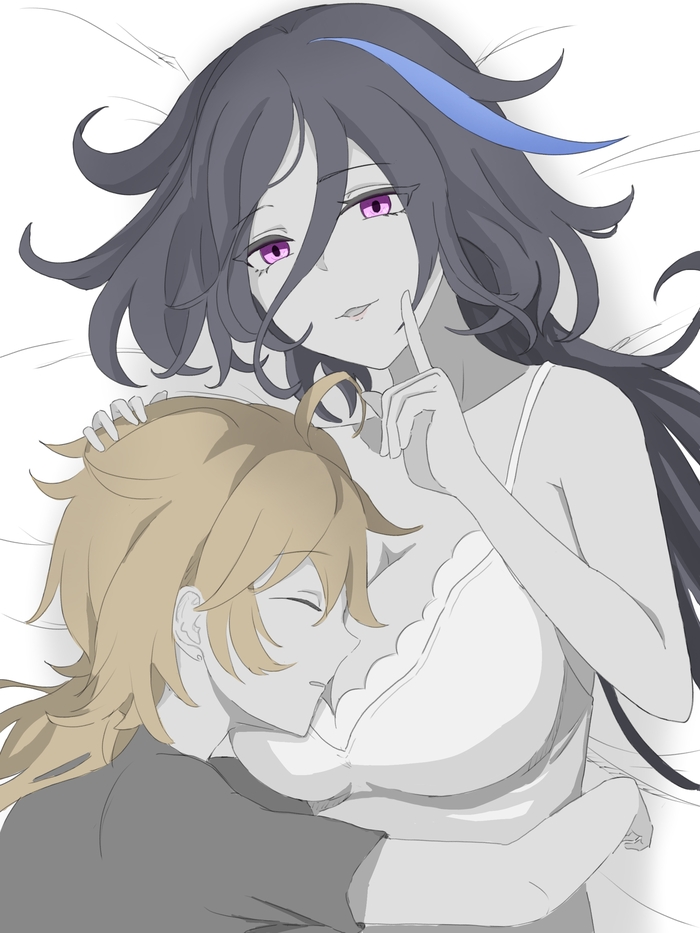    Genshin Impact, Pixiv, Anime Art, , Clorinde (Genshin Impact), Aether (Genshin Impact)