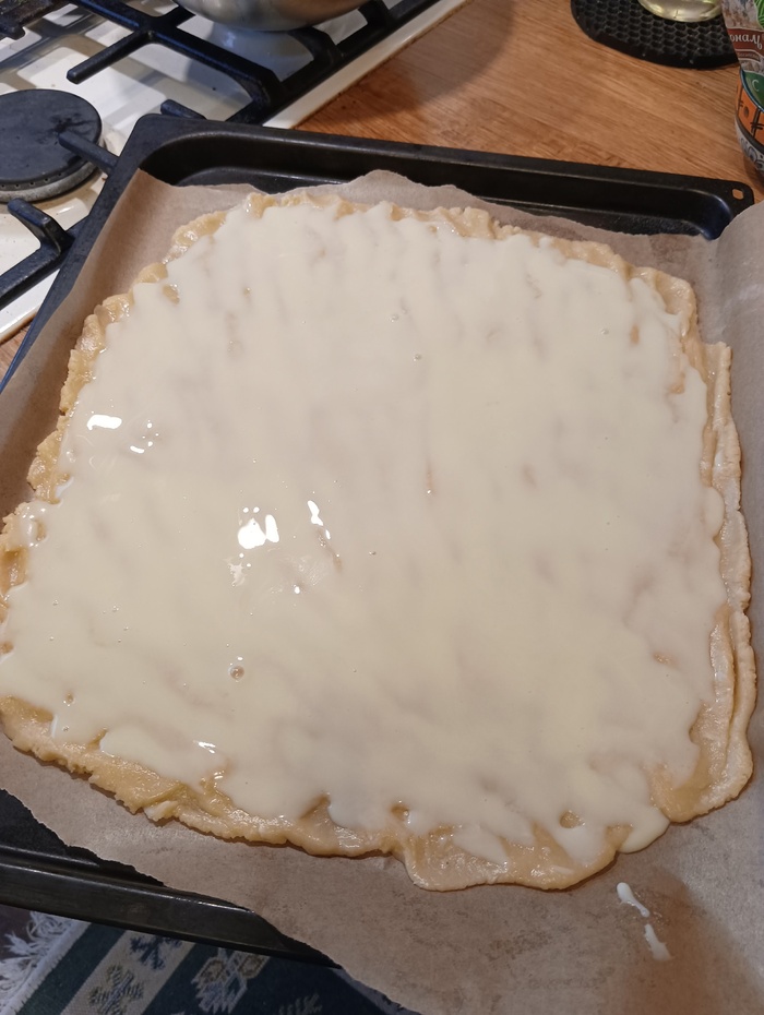 с одного угла сгуха убежала, пришлось соскребать в процессе