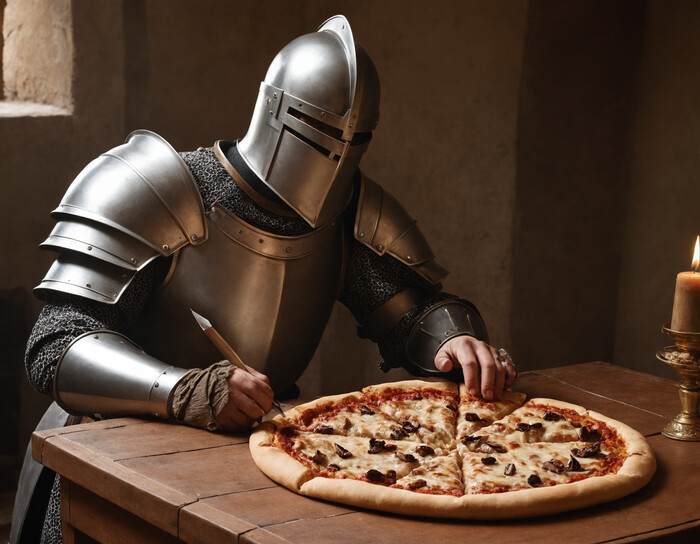 Пиццу могли себе позволить только рыцари (с доставкой)