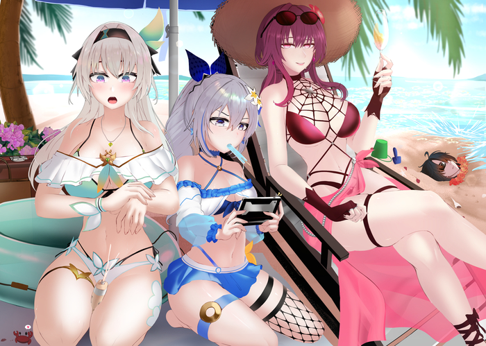        , Anime Art, Kafka (Honkai: Star Rail), Blade (Honkai: Star Rail), Silver Wolf (Honkai: Star Rail), Firefly (Honkai: Star Rail), Honkai: Star Rail, 