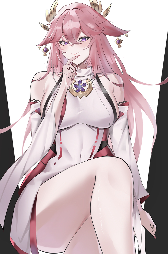  Pixiv, , Genshin Impact, Anime Art, Yae Miko (Genshin Impact)