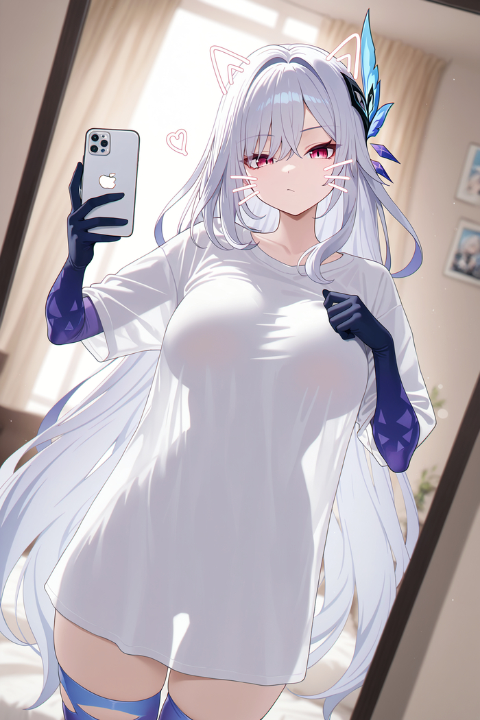 Skirk | Cat Filter Activated Anime Art, Genshin Impact, Skirk (Genshin Impact),  