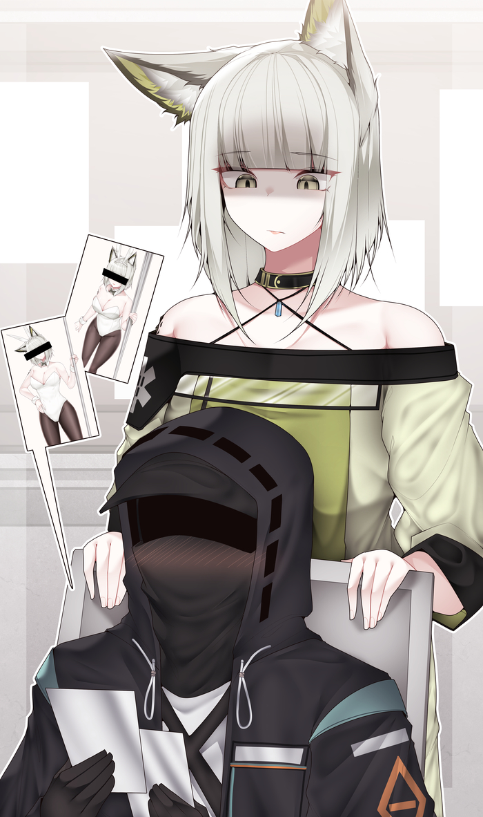    Samip, , , Anime Art, Arknights, Kaltsit, Animal Ears, , Bunnysuit, Bunny Ears,   